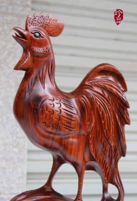 越南紅木雞擺件 傳統(tǒng)工藝與生肖文化的完美融合
